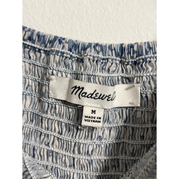 Madewell Lucie Smocked Floral Midi Dress With Puff Sleeves Medium - Picture 8 of 16